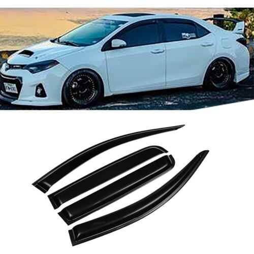 For Toyota Corolla 2014 2015 2016 2017 2018 Sedan Window Visor Rain Sun Smoke Guard Deflector Shade Awning Shelter Trim Cover