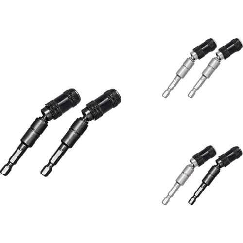 HLZS-Magnetic Pivot Drill Bit Holder Tip 1/4 Inch, Bendable Magnetic Screw Drill Pivoting Bit Tip Holder