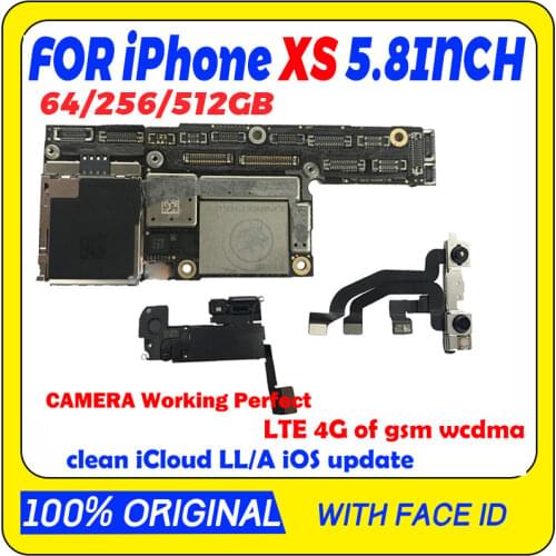Clean for iPhone XS motherboard Free for iphone xs Mainboard with IOS System Logic board FACE ID YES NO