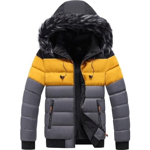 2020 Winter Men Hooded Parka Jackets Fur Collar New Brand Mens Warm Thick Windproof Down Jacket Removable Casual Outwear Coats