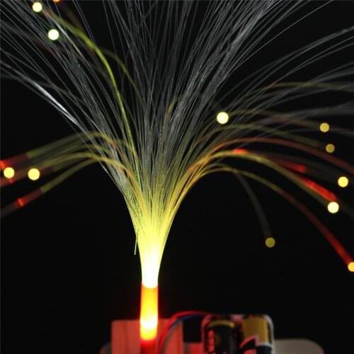 Electronic DIY Kit Multicolors Changing LED Optic Fiber Light Lamp Small RGB Colorful Night Lights Kits DIY Electronic