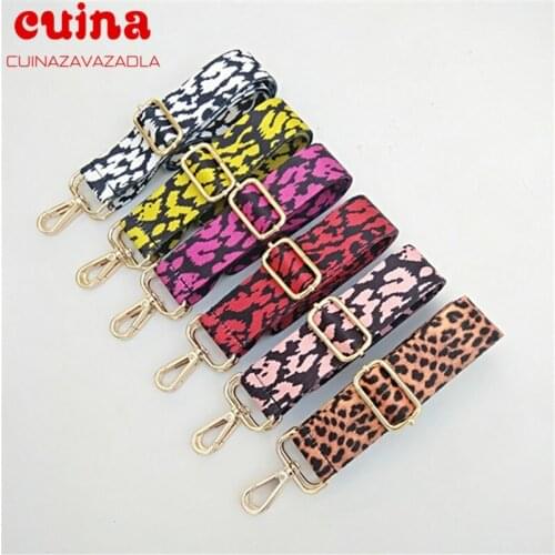 Nylon Fashion Colorful Belt Bag Strap Rainbow Flower Bag Accessories Replacement Wide Straps For Shoulder Handbag Crossbody Bags