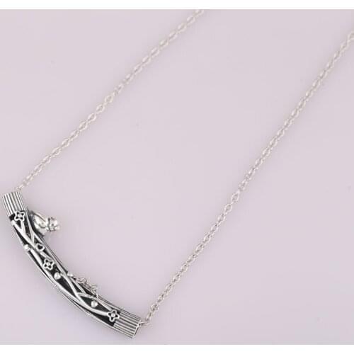 S925 Sterling Silver Necklace For Women Spring Bird Necklace Girl Gift Silver Fashion Choker fit Lady Jewelry
