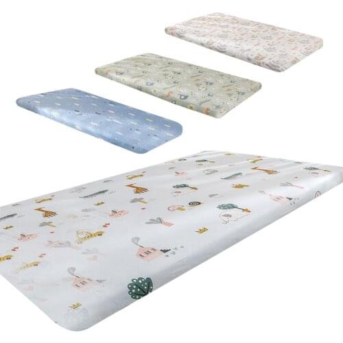 Newborn Baby Fitted Crib Sheets190x58 cm Cartoon Print Bed Sheet Baby Bed Mattress Covers Infant Bedding Set Kids Mini Cot Sheet