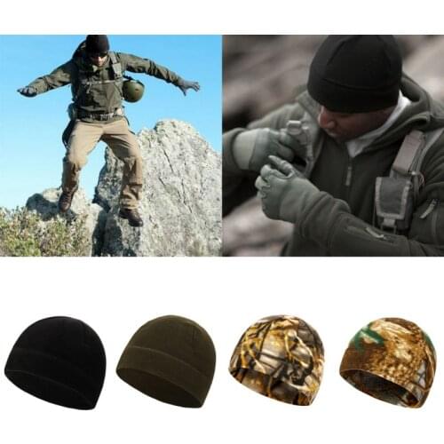 New Men Outdoor Winter Warm Fleece Hat Velvet Thicken Hooded Cap Windproof Sports Cycling Hiking Cap4va