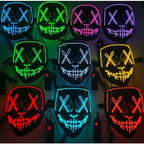 Light up luminous LED Halloween EL Wire Mask party stage performance light show