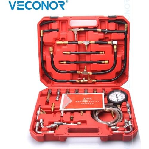 TU-443 Multifunctional Fuel Pressure Meter Tester Oil Combustion Spraying Injection 3-1/2" Gauge Auto Diagnostic Tool