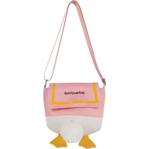 2020 New Hot Lady Girl Messenger Tote Minnie Crossbody Shoulder Bag Donald Duck Plush Purse Cartoon Animals Cute Handbag Sac