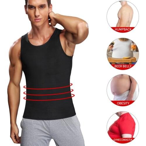 Mens Running Vest Slimming Zipper Neoprene Sweat Shirt Gym Fitness Trainning Sportswear Male Compression Slim Vest Bodybuliding