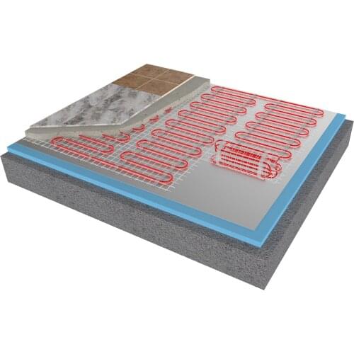0.5M2 75W underfloor heating mat kit system with thermostat for bathroom warming