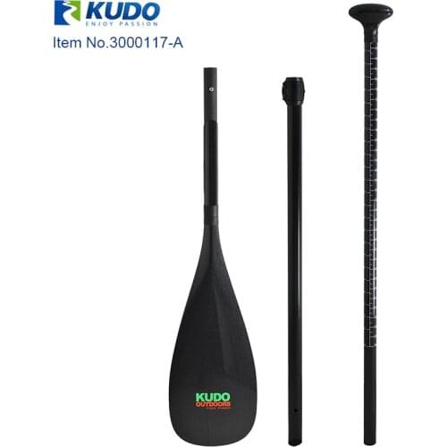 3-Piece Adjustable Full Carbon Fiber ABS Edge SUP Paddle For Inflatable Stand Up Paddle Board