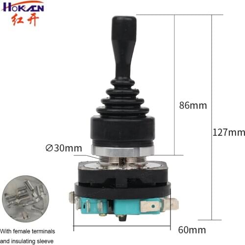 30mm 4NO 4NC 4 position Joystick Switch Momentary Monolever Spring Return Latching Wobble stick Cross Toggle Switch HKF4-11-4L
