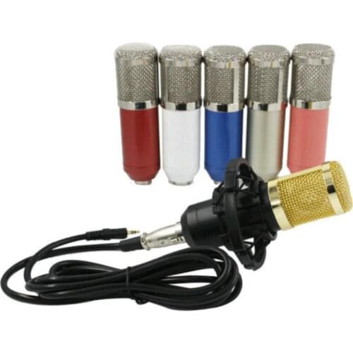 BM-800 Dynamic Condenser Sound Recording Microphone with Shock Mount for Radio Braodcasting KTV Karaoke with Shock Mount