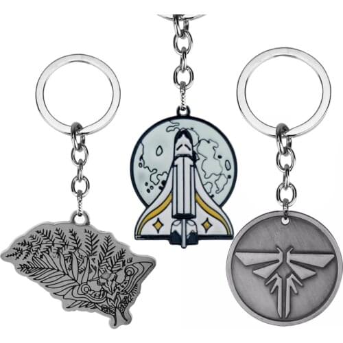 Game Trinket Keychain The Last of Us Ellie Wings Firefly Keyrings Rocket Spaceship Pendant Keyholder Jewelry Gift