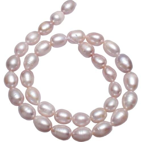 Cultured Rice Freshwater Pearl Beads Natural Purple 9-10mm Approx 0.8mm Sold Per Approx 14 Inch Strand