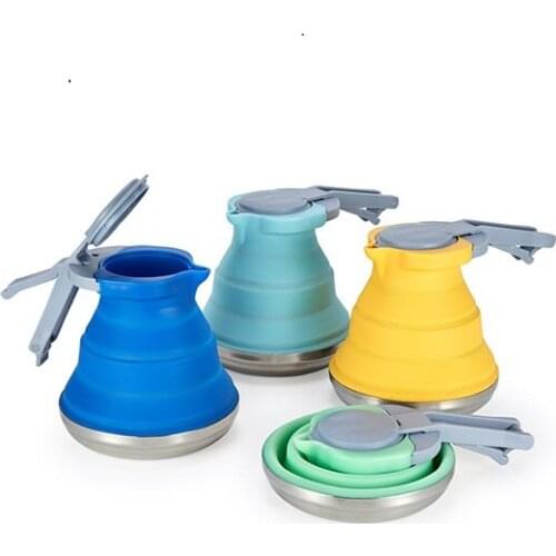 Food Grade Silicone Travel Foldable Electric Kettle Portable Small Electric Kettles Travel Water Boiler Camping Kettle