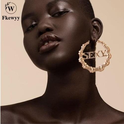 Fkewyy Hoop Earrings For Women Luxury Jewelry Goth Accessories Gold Plated Jewellery Fashion Dangle Earrings For Women 2021