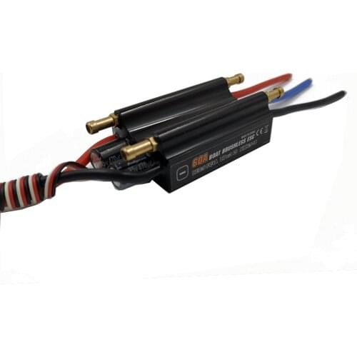Hobbyhh 60A Brushless ESC for RC Boat 2-6S with 5.5V/4A BEC Suitable for 600-650mm ship