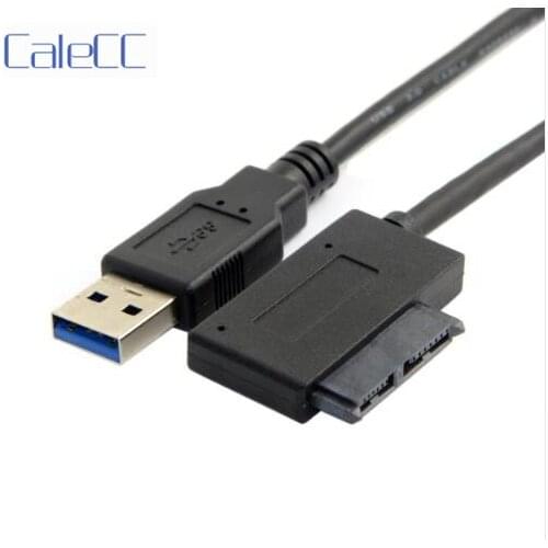 USB 3.0 to 7+6 13pin Slimline Sata Adapter Cable for Laptop CD DVD Rom Optical Drive