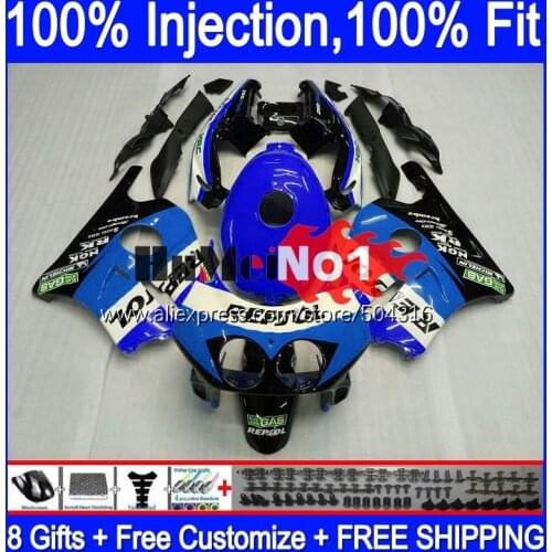 Injection Body For HONDA blue glossy CBR 250 RR CBR250RR MC19 88 89 134MC.192 CBR 250RR 250R CBR250 RR 1988 1989 OEM Fairing Kit