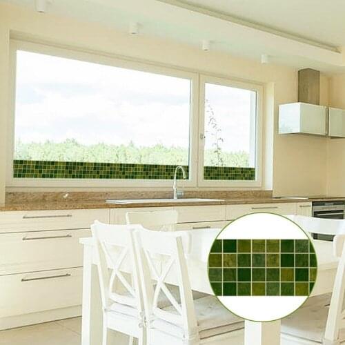 Creative Self Adhesive Baseboard Living Room Wallpaper Bathroom Retro Small Square Pattern Art Waistline Wall Stickers YX008