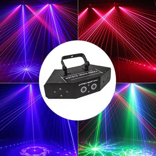6 Lens RGB Scan Laser DMX LED Scanning Stage Lighting Colorful Spot Effect Scanner Disco Dj Party Lights Sector Laser Projector