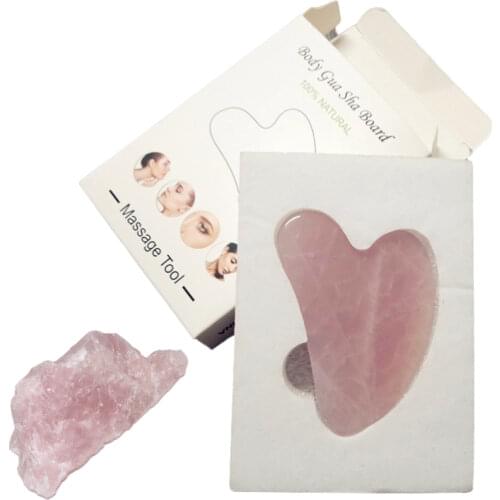 Gua Sha Scraper Natural Jade Board Massage Rose Quartz Jade Guasha Stone For Face Neck Skin Lifting Wrinkle Remover Beauty Care