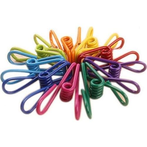 50 pcs Multi-purpose Colorful Metal Clips Holders (50 pcs assorted colors)