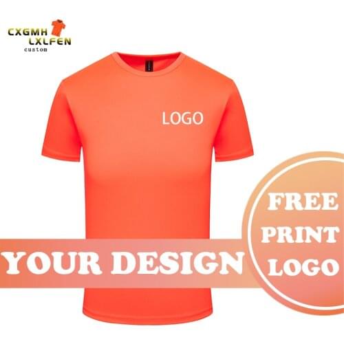 Men t-shirts tees summer new cotton multicolor round neck tops overalls cultural shirt high-end custom logo printing brand text