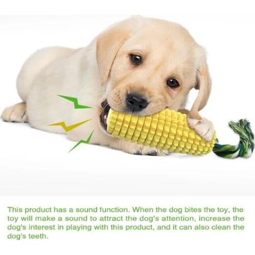 N28 Molar Stick Durable Corn Sounding Dog Chew Toys Corn Sounding Molar Stick Toothbrush Dog Toy