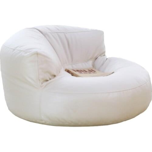 Leather Bean Bag Sofa Set Cover No Filler Single Lazy Sofa Chair Recliner Footrest Stool Floor Seat Corner Ottoman Tatami Pouf