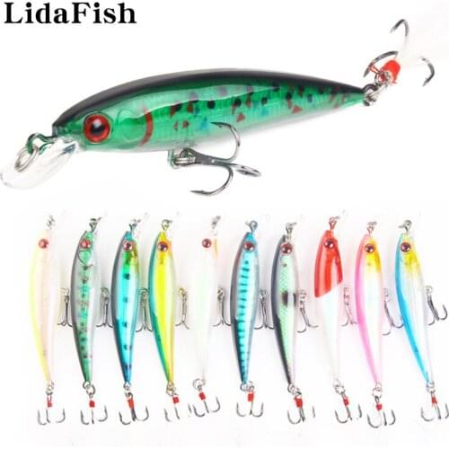 2021New Minnow 90mm 7g High Quality Plastic Artificial Hard Lure 0.5-1.5M Diving Depth Simulation Fishing Bait