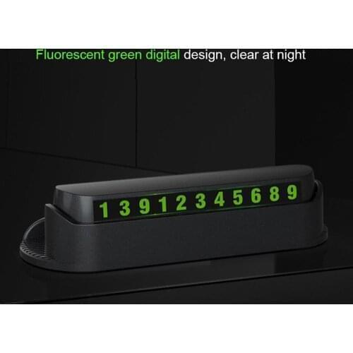 New Arrivals Mobile Phone Holder Car Park Stop Temporary Parking Phone Number Card Plate Hidden Telephone Card Luminous Magnetic