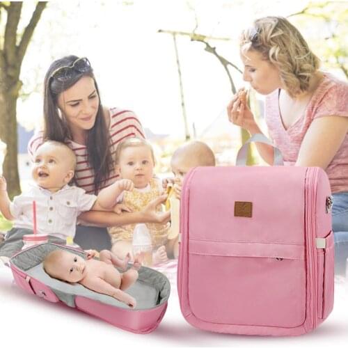 Foldable Baby Bed Large Capacity Lounger Infant Cot Newborn Changing Station Seat Tummy Time Nursery Crib For Outdoor Travel