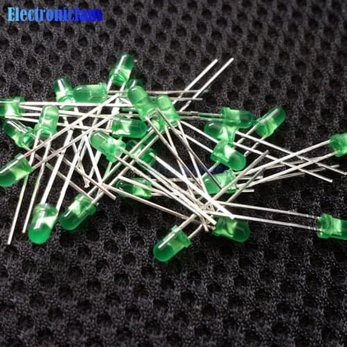 100Pcs LED 3MM GREEN COLOR GREEN LIGHT Super Bright