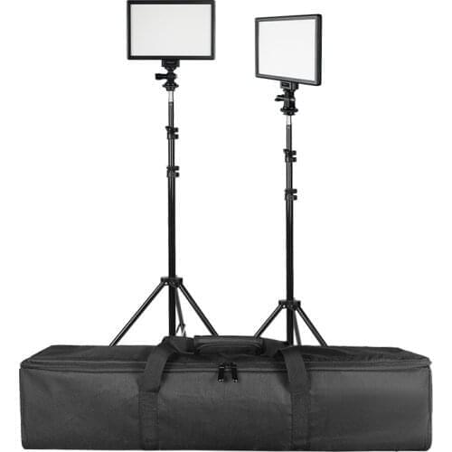 SUPON L122T 2 Sets LED Video Light Studio Light Photographic Lighting with Tripod 3200K/5600K Panel Lamps for Photo Youtube