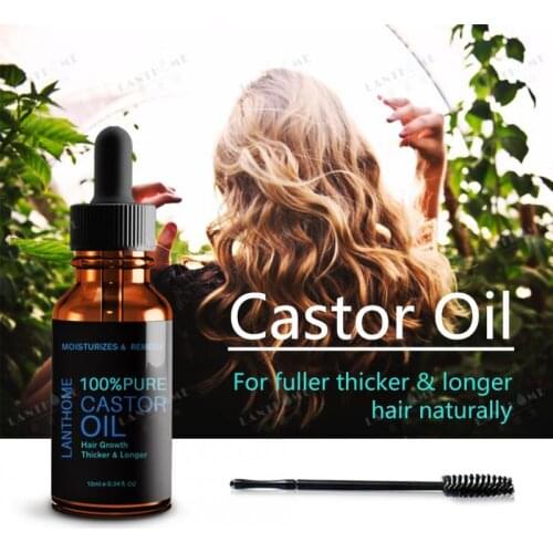 Eyelash Growth Serum Organic Castor Oil Lashes Brows With Mascara Brushes Fast Growth Liquid Hair Lashes Care Enhancer