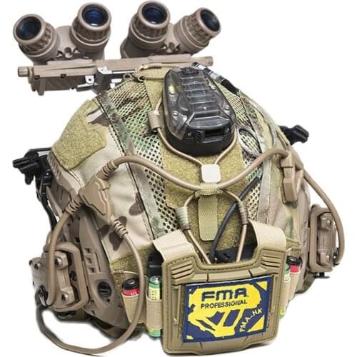 FMA BK/DE/MC Tactical Maritime Helmet Cover Multifunctional Battery Holder Balanced Pouch