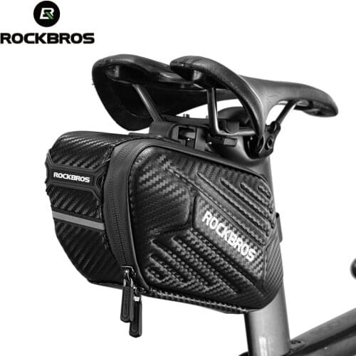 ROCKBROS Bicycle Bag Hard Shell MTB Road Bike Tail Bag Seatpost Saddle Rear Bag Waterproof Cycling Bags Panniers Accessories