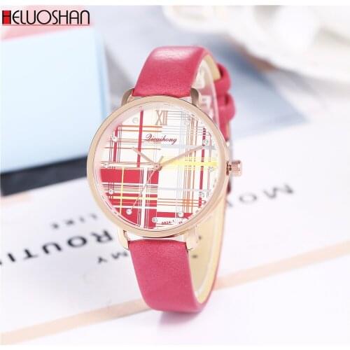 Relógios feminino relojes mujer Women Watch Fashion Geometric shape Dial Ladies Quartz Wristwatch Exquisite Leather Strap