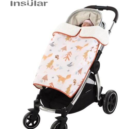 Winter Windproof Warm Baby Stroller Sleeping Bag Waterproof Flannel Swaddle Knit Wraps Blanket Pram Pushchair Blankets 85*64cm