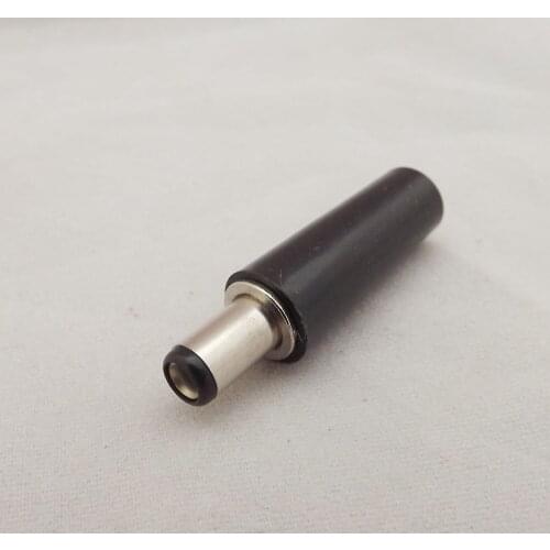 10pcs 5.5x2.1mm DC Power Cable Male Plug Connector Adapter Soldering Plastic Black Head