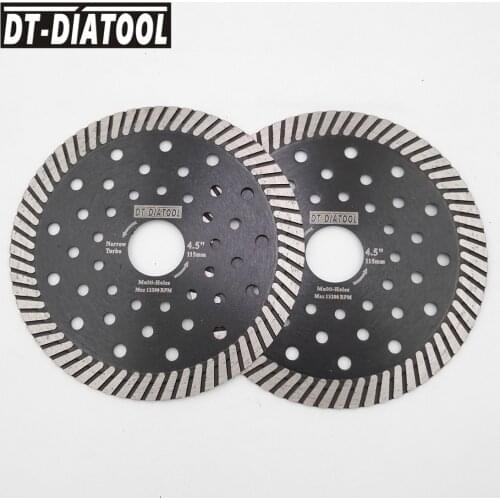 115mm Diamond Narrow Turbo Cutting Blades With Multi Holes With 10mm Segment Height Multi Holes Cutting Disc Diamond Saw Blades