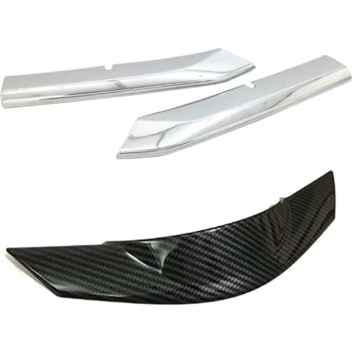 2Pc ABS Chrome Front Grill Cover Trims for Mazda CX-3 CX3 2015-2018 & 1x Steering Wheel Patch Steering Wheel Panel Trim