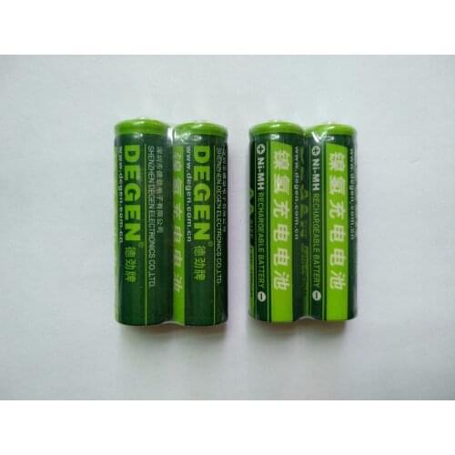 4pcs/lot Original Degen AA Size NI-MH 1300mAh 1.2 V Rechargeable Battery for Degen Tecsun Radio