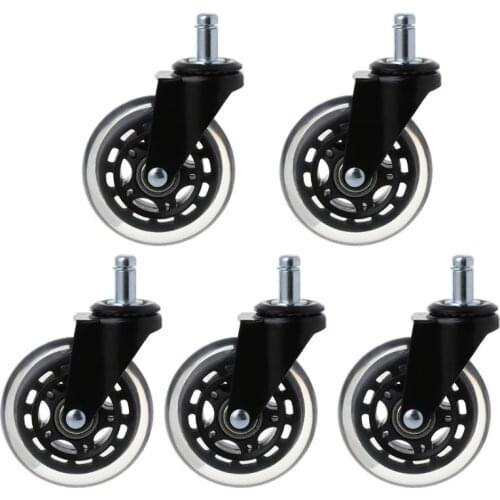 5Pcs 11x22mm Office Chair Wheels Wivel Rubber Caster Wheel Safe Rolling Caster Replacements For Home Furniture Dropship