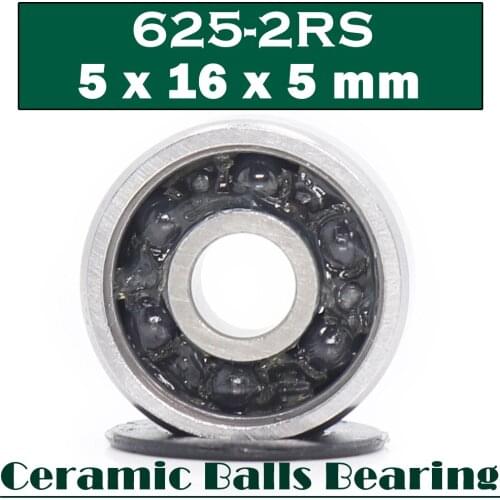 625 Hybrid Ceramic Bearing 5*16*5 mm ABEC-1 ( 1 PC) Industry Motor Spindle 625HC Hybrids Si3N4 Ball Bearings 3NC 625RS