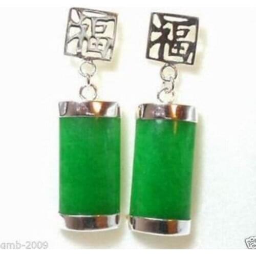 Free Shipping Vintage naturel 925 Sterling argent Fortune chanceux boucles d'oreilles