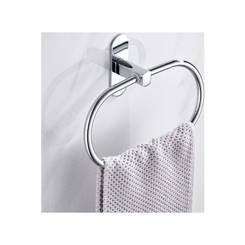 Hand Towel Holder Ring Round Wall Mounted Bathing Towel Rack Stainless Steel Towel Bar Ring Bathroom Accessories F3