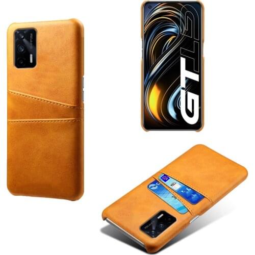 For Realme GT 5G Case Credit Card Retro PU Leather Case with Card Slots Wallet Cover for Realme GT 5G Case